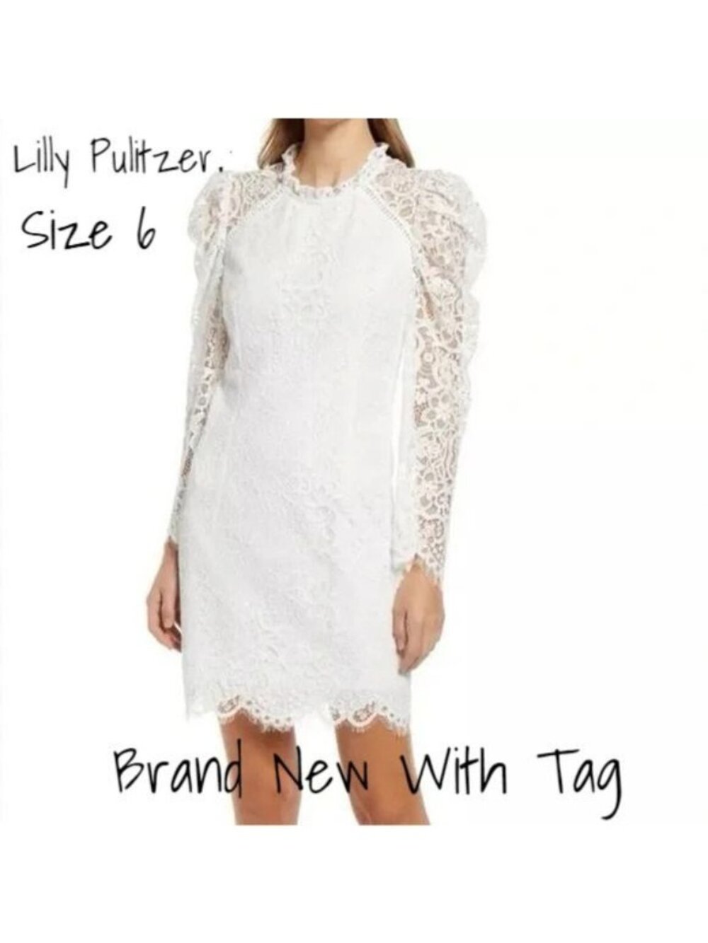 Lilly Pulitzer Averi Lace Long Sleeve Sheath Dress Size 6 - New With Tags